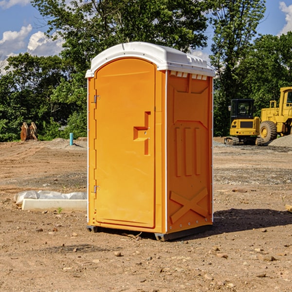 do you offer hand sanitizer dispensers inside the portable restrooms in Honeoye Falls